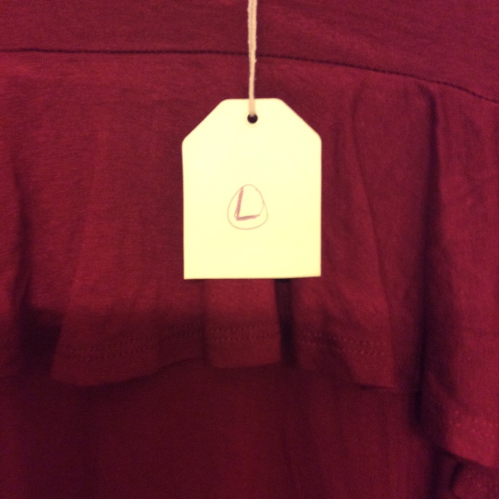 Red Cold Shoulder Top - Picture 3 of 3